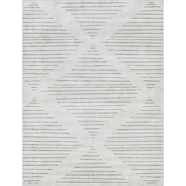 Well Woven Apollo Moroccan Machine Woven Polyester Area Rug in Gray